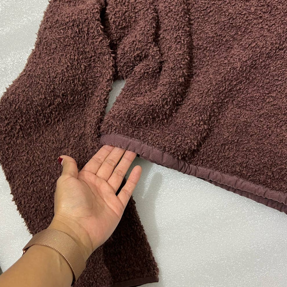 SKIMS XXL Set Purple NEW Sherpa Teddy Crop Pullover Sweater Wide Leg Sweatpant - Picture 2 of 10